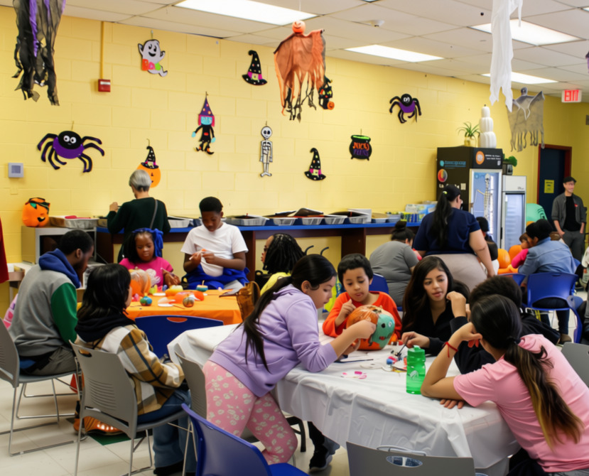 Children creating art together at a Platform of Hope Family Saturday